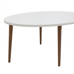 Coffee table Barton pakoworld white-brown 90x45x40cm