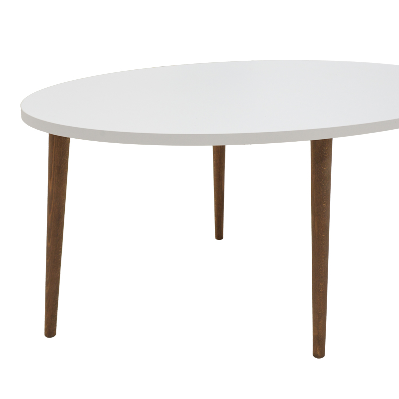 Coffee table Barton pakoworld white-brown 90x45x40cm