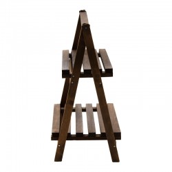 Plant Shelf-stand unit Fenno pakoworld wood in walnut color 58x34x67cm Plant Shelf-stand unit Fenno pakoworld wood in walnut color 58x34x67cm
