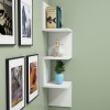 Corner wall shelf Insta pakoworld white 25x25x105,5cm