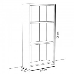 Bookcase Ferma pakoworld sonoma-white 56x20x108cm Bookcase Ferma pakoworld sonoma-white 56x20x108cm