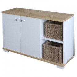 Entrance furniture Deril pakoworld white-sonoma 90x33x52.5cm Entrance furniture Deril pakoworld white-sonoma 90x33x52.5cm