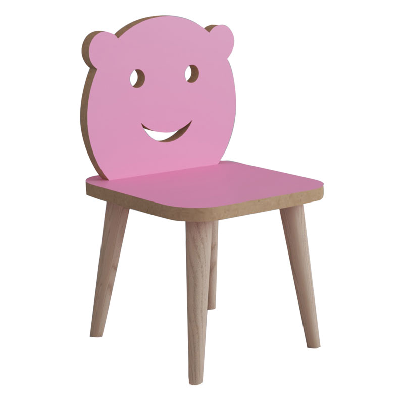 Jerry pakoworld children's chair pink-natural 30x30x52cm