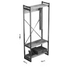 Entrance furniture Baker pakoworld walnut-black 90x34x180cm