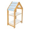 T. Montessori shelf Zoilen pakoworld natural-white-blue mdf 50x30x80cm