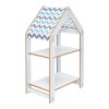 T. Montessori shelf Zoilen pakoworld white-blue mdf 50x30x80cm
