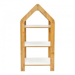 Montessori shelf Zoilen I pakoworld white-natural-pink mdf 50x30x100cm Montessori shelf Zoilen I pakoworld white-natural-pink mdf 50x30x100cm