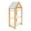 T. Montessori shelf Zoilen I pakoworld white-natural-blue mdf 50x30x100cm