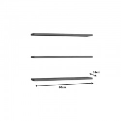 Edna pakoworld wall shelf set of 3 melamine in anthracite shade 60x14.5x1.8cm Edna pakoworld wall shelf set of 3 melamine in anthracite shade 60x14.5x1.8cm