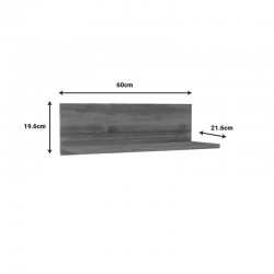 Fane pakoworld wall shelf melamine in walnut shade 60x21.6x19.6cm Fane pakoworld wall shelf melamine in walnut shade 60x21.6x19.6cm