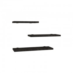 Wall shelf Leila pakoworld set of 3 melamine in anthracite shade 40x14x2cm Wall shelf Leila pakoworld set of 3 melamine in anthracite shade 40x14x2cm