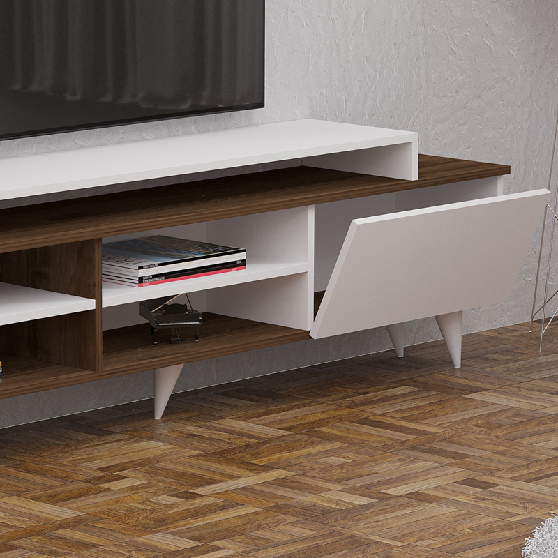 Visao pakoworld TV set in white-walnut shades 180x32x55cm Visao pakoworld TV set in white-walnut shades 180x32x55cm