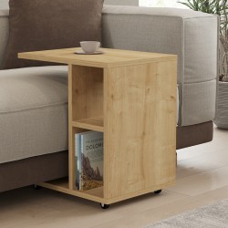Tamy pakoworld side table on wheels in oak color 45x35x50cm Tamy pakoworld side table on wheels in oak color 45x35x50cm