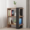 Maverick pakoworld bookcase in sonoma-anthracite shade 51.8x25x70cm
