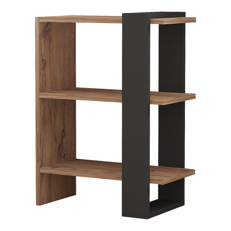 Maverick pakoworld bookcase in sonoma-anthracite shade 51.8x25x70cm Maverick pakoworld bookcase in sonoma-anthracite shade 51.8x25x70cm
