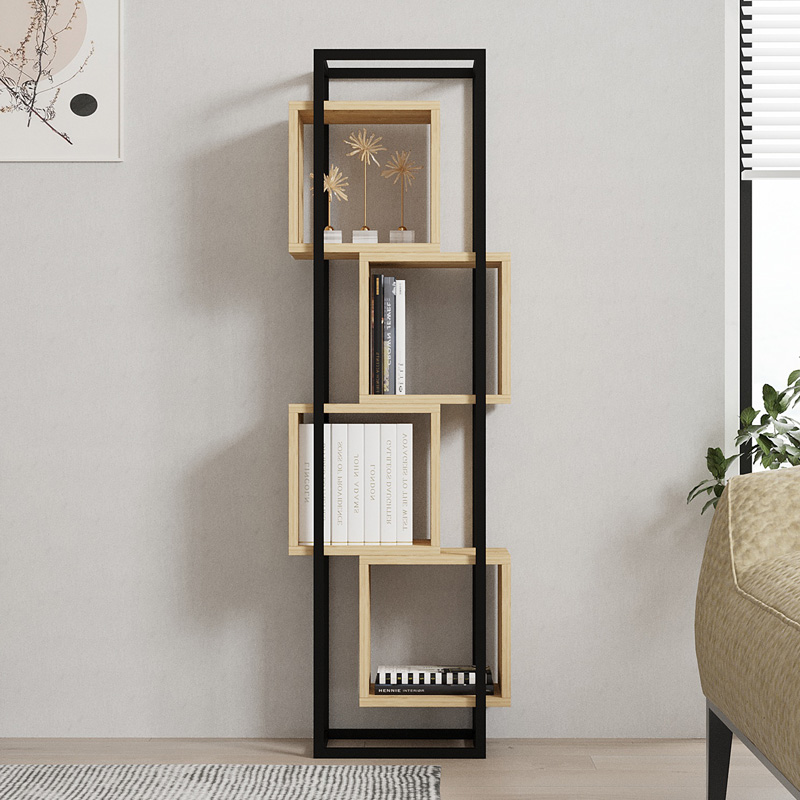 Gridur pakoworld bookcase in oak shade 44x29x140cm Gridur pakoworld bookcase in oak shade 44x29x140cm