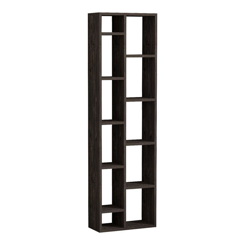 Minicu pakoworld bookcase in dark walnut shade 44.4x19.6x150cm Minicu pakoworld bookcase in dark walnut shade 44.4x19.6x150cm