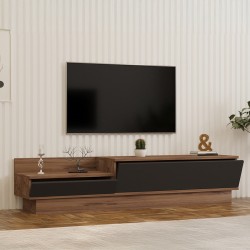Eclipse pakoworld TV cabinet in sonoma-anthracite shade 160x35x35cm Eclipse pakoworld TV cabinet in sonoma-anthracite shade 160x35x35cm