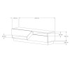 Έπιπλο τηλεόρασης Cogo pakoworld σε όψη τραβερτίνας 160x40x45εκ