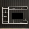 Dilan pakoworld composite living room wall unit in white shade 180x29.60x121.80cm