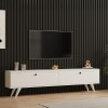 Jate pakoworld TV cabinet in white 160x25x40cm