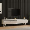 Jate pakoworld TV cabinet in white 160x25x40cm