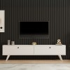 Jate pakoworld TV cabinet in white 160x25x40cm