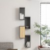 Kongo pakoworld wall shelf in oak-anthracite shade 44x20x159cm