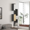 Kongo pakoworld wall shelf in oak-anthracite shade 44x20x159cm
