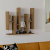 Bemba pakoworld wall shelf in walnut shade 70x19.6x68.8cm