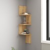 Corner wall shelf Insta pakoworld in oak 25x25x105.5cm