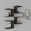 Perari pakoworld 4pcs wall shelf in dark walnut shade 30x19.6x30cm