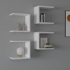 Perari pakoworld 4pcs wall shelf in white shade 30x19.6x30cm