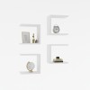 Perari pakoworld 4pcs wall shelf in white shade 30x19.6x30cm