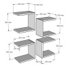 Perari pakoworld 4pcs wall shelf in white shade 30x19.6x30cm