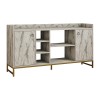 Delta pakoworld sideboard in marble look with gold metal legs 160x40x85cm