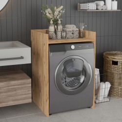Cuci pakoworld laundry cabinet in oak shade 60x62x99cm Cuci pakoworld laundry cabinet in oak shade 60x62x99cm
