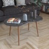Cinoko pakoworld coffee table in black marble shade 90x41x40cm
