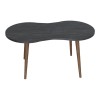 Cinoko pakoworld coffee table in black marble shade 90x41x40cm