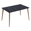 Lonna pakoworld coffee table in black marble look 70x45x42cm