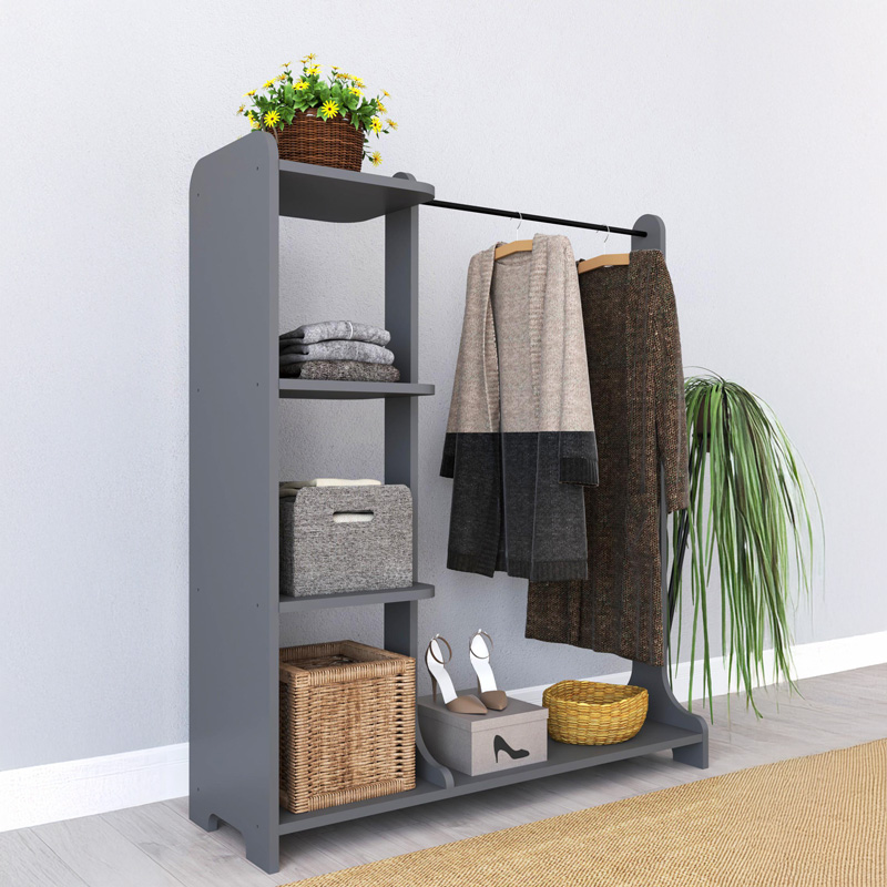 Renesme pakoworld entrance furniture in anthracite shade 106x45x128cm Renesme pakoworld entrance furniture in anthracite shade 106x45x128cm