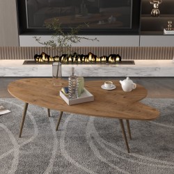 Monty pakoworld 2pcs coffee table in natural shade 116x46x46cm Monty pakoworld 2pcs coffee table in natural shade 116x46x46cm