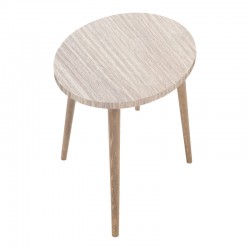 Barton living room table Pakoworld with a natural finish top and walnut legs 90x45x40 cm