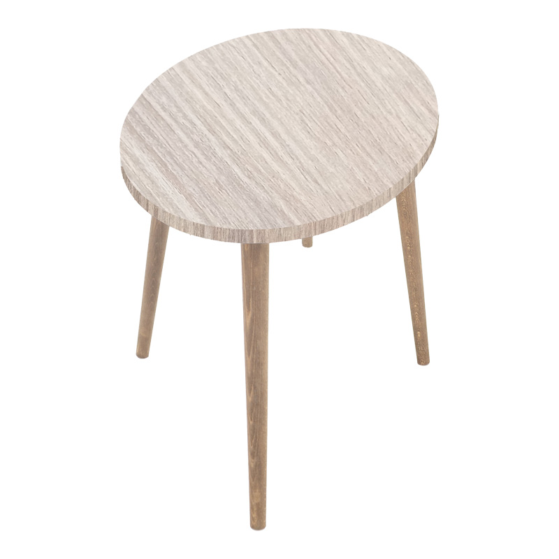 Barton living room table Pakoworld with a natural finish top and walnut legs 90x45x40 cm