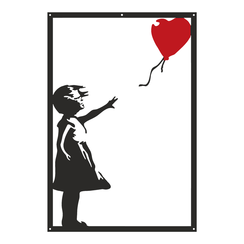 Wall deco Balezo pakoworld black metal 35x1.5x50cm