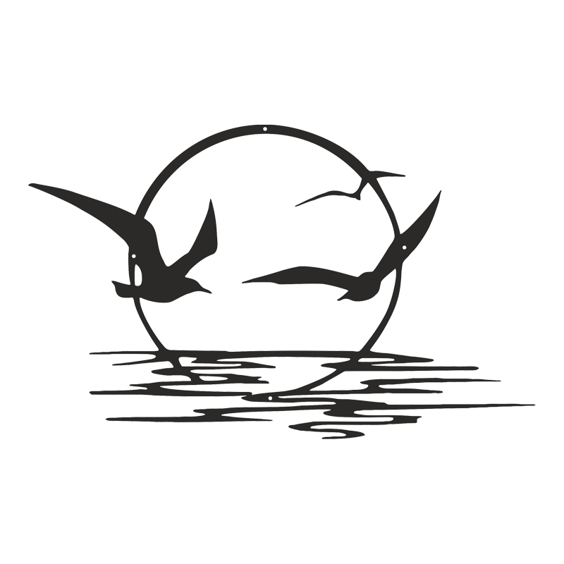 Wall deco Sunsy pakoworld black metal 40x1.5x60cm