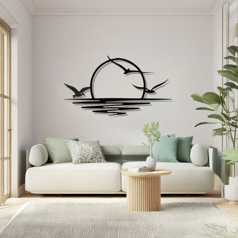 Wall deco Kenfio pakoworld black metal 60x1.5x40cm