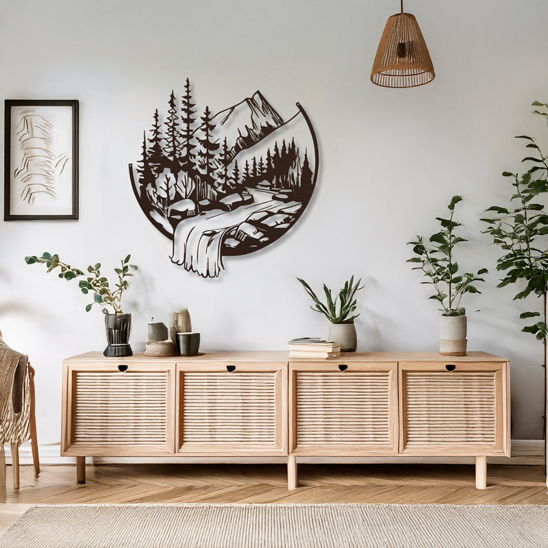 Wall deco Mordio pakoworld black metal D60x1.5cm