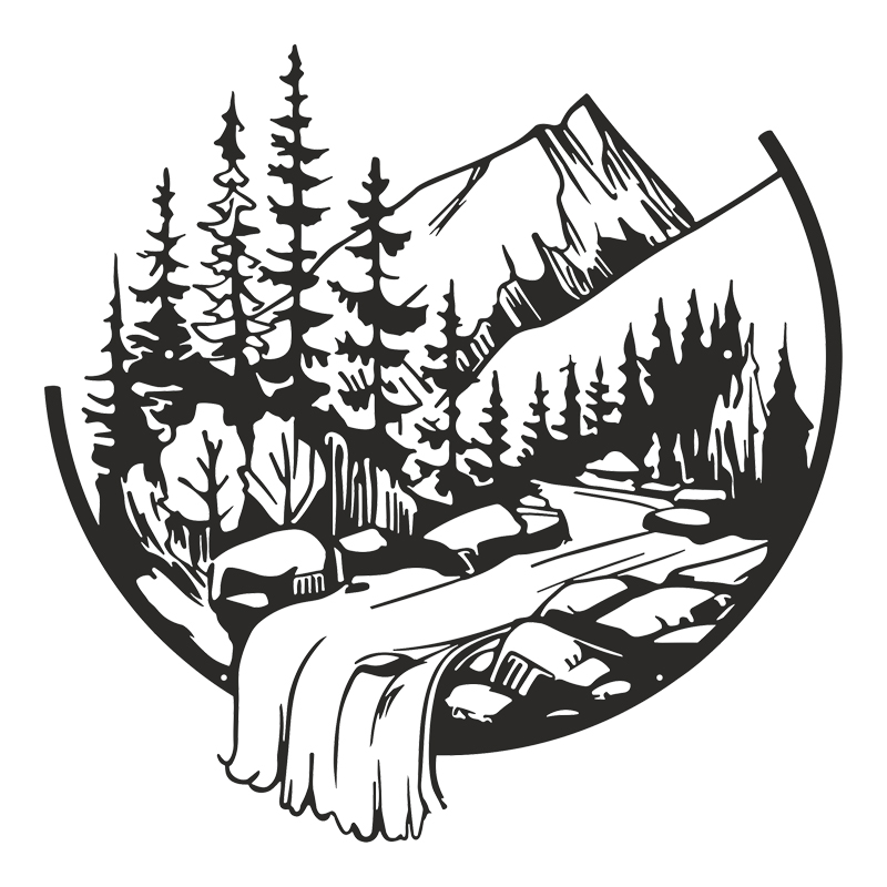 Wall deco Mordio pakoworld black metal D60x1.5cm