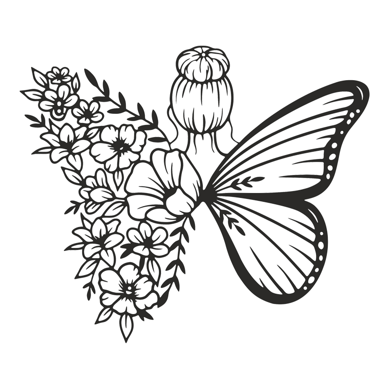 Wall deco Terfia pakoworld black metal 60x1.5x60cm